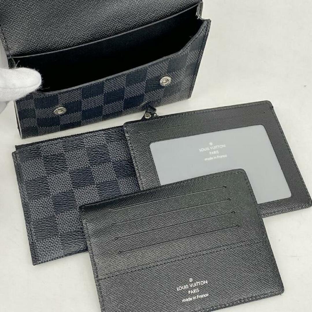 LOUIS VUITTON(ルイヴィトン)の【4gb0697】ルイヴィトン 財布/ダミエ・グラフィット/ポルトフォイユコンパクトモデュラブル/N63083/ブラック/グレー【中古】メンズ レディースのファッション小物(財布)の商品写真