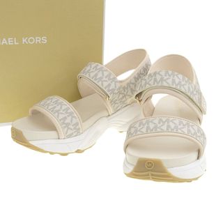 マイケルコース(Michael Kors)の【本物保証】 箱付 新品同様 マイケルコース MICHAEL KORS KATRINA ストラップ サンダル スポーツサンダル ライトクリーム 7M レディース(サンダル)