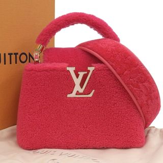 ルイヴィトン(LOUIS VUITTON)の【本物保証】 箱・布袋 新品同様 ルイヴィトン LOUIS VUITTON カプシーヌ ミニ 2WAYバッグ シアリング M21048 もこもこ ふわふわ 希少 レア(ハンドバッグ)