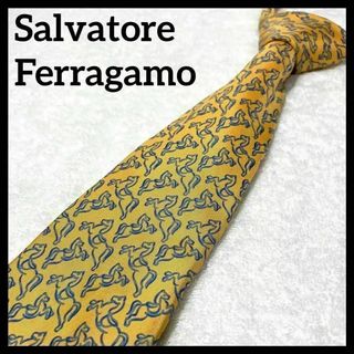 サルヴァトーレフェラガモ(Salvatore Ferragamo)の訳あり　ネクタイ　サルヴァトーレ　フェラガモ　紳士　スーツ　トラッド　クレスト(ネクタイ)