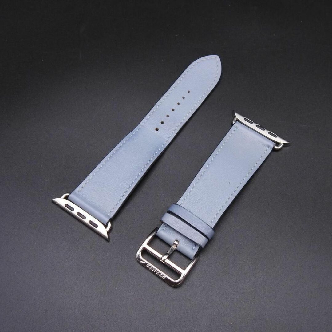 HERMES - 希少品 Apple watch HERMES 純正 ブルーラン レザー HERMES - 希少品 Apple watch HERMES 純正 ブルーラン レザー
