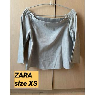 ザラ(ZARA)のZARA ザラ レディース 2wayトップス オフショル グレー(カットソー(長袖/七分))