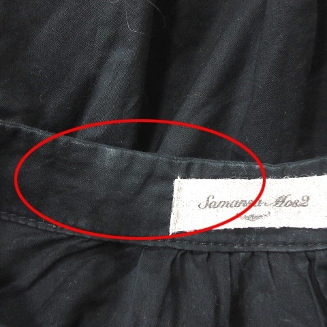 SM2(サマンサモスモス)のサマンサモスモス シャツワンピース ひざ丈 長袖 F 黒 ブラック /YI レディースのワンピース(ひざ丈ワンピース)の商品写真