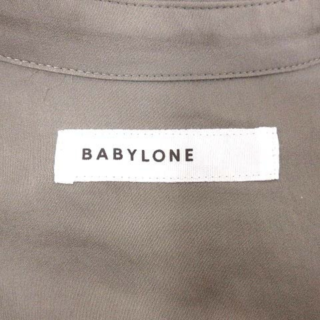 BABYLONE(バビロン)のBABYLONE シャツ ブラウス スキッパーカラー 38 緑 カーキ ■MO レディースのトップス(シャツ/ブラウス(長袖/七分))の商品写真