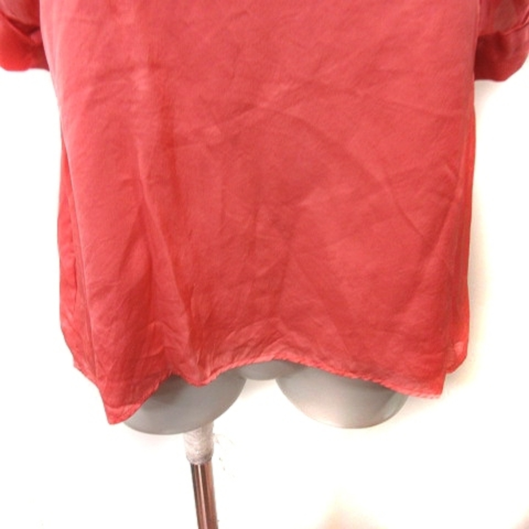 Ballsey(ボールジィ)のボールジー ブラウス プルオーバー 半袖 シルク 38 サーモンピンク ■MO レディースのトップス(シャツ/ブラウス(半袖/袖なし))の商品写真