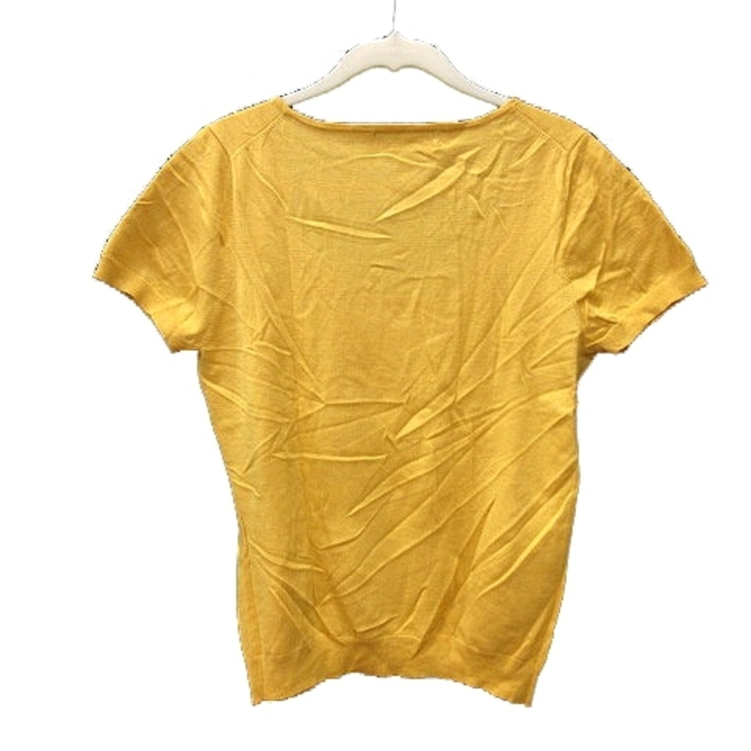 Le souk(ルスーク)のルスーク Le souk ニット カットソー クルーネック 半袖 44 黄色 レディースのトップス(ニット/セーター)の商品写真