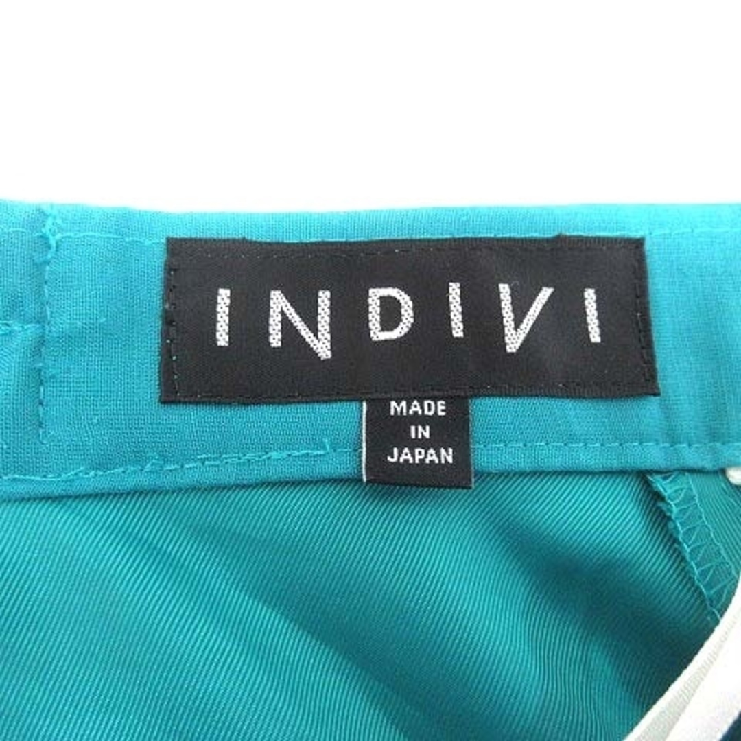 INDIVI(インディヴィ)のINDIVI フレアスカート ロング 38 緑 エメラルドグリーン /YK レディースのスカート(ロングスカート)の商品写真