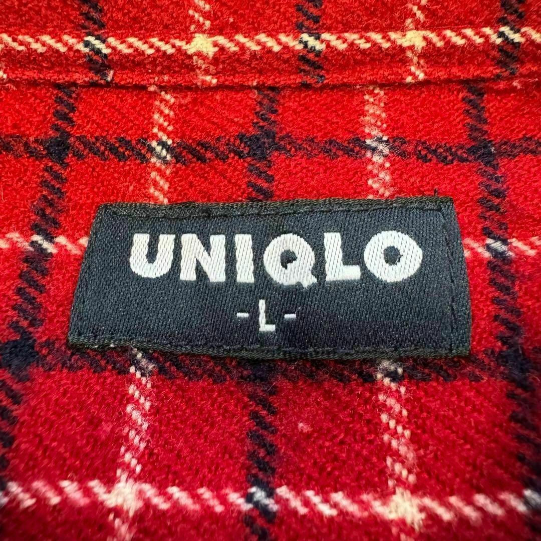 UNIQLO(ユニクロ)の【希少カラー】　オールドユニクロ　90's ヘビネル　長袖シャツ　格子柄　XL メンズのトップス(シャツ)の商品写真