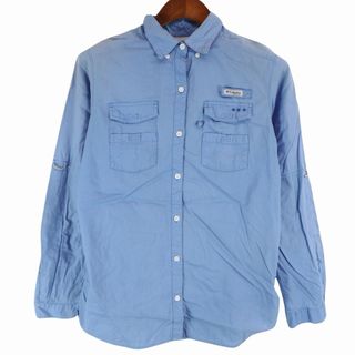 コロンビア(Columbia)のColumbia コロンビア PFG 長袖シャツ アウトドア キャンプ フィッシング ブルー (レディース S) O6954 中古 古着(シャツ/ブラウス(長袖/七分))