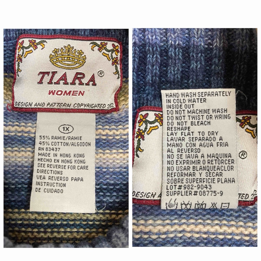 tiara(ティアラ)のティアラ　タートルネック ニットセーター　1X　3XL相当　レディース　レア レディースのトップス(ニット/セーター)の商品写真
