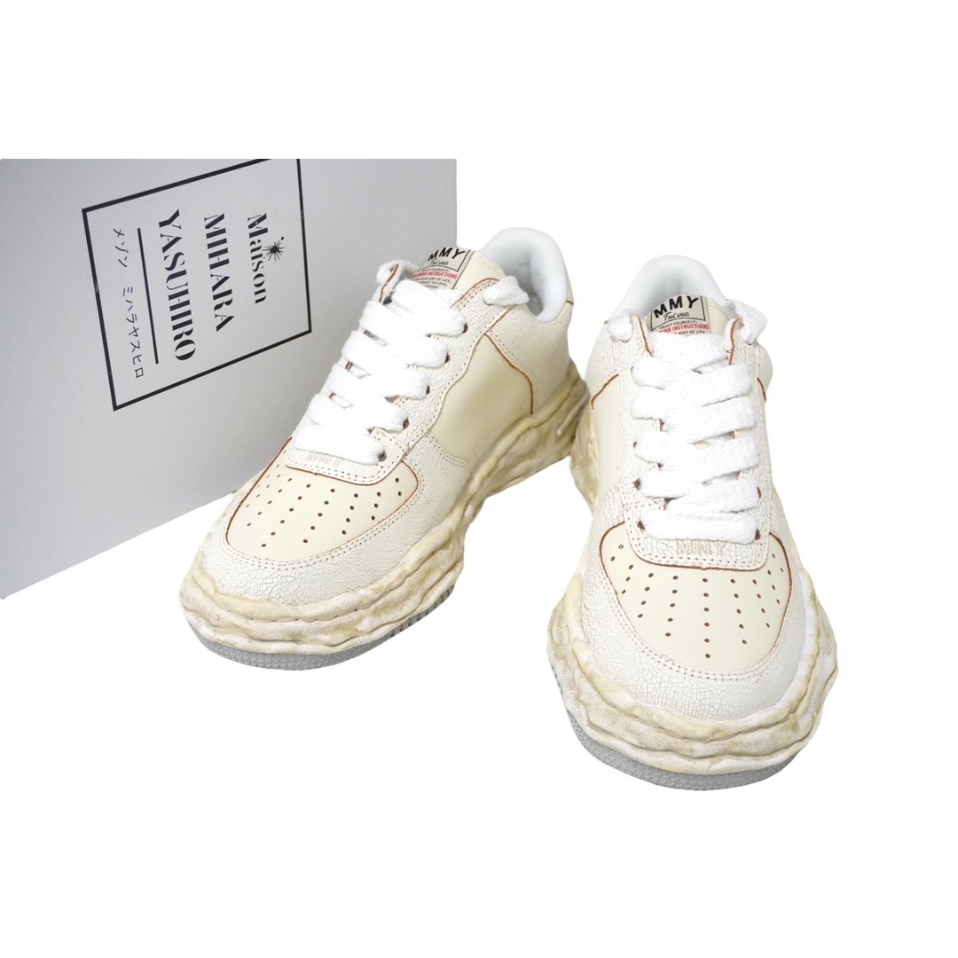 MIHARAYASUHIRO(ミハラヤスヒロ)の新品未使用 Maison MIHARA YASUHIRO メゾン ミハラヤスヒロ スニーカー ウェイン クラッキングレザー サイズ42 A12FW715 中古 60463 レディースの靴/シューズ(ブーツ)の商品写真