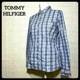 トミーヒルフィガー(TOMMY HILFIGER)のTOMMY HILFIGER トミー　カジュアル　長袖シャツ　チェック　Ｓ〜Ｍ(シャツ/ブラウス(長袖/七分))