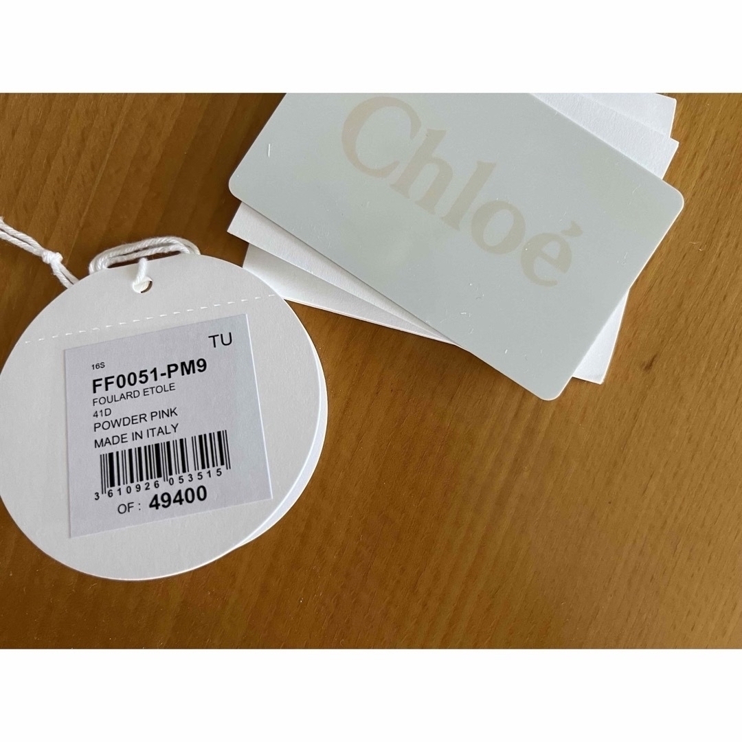 Chloe(クロエ)のChloe シルクウール大判ストール パウダーピンク ハンドメイドのファッション小物(マフラー/ストール)の商品写真