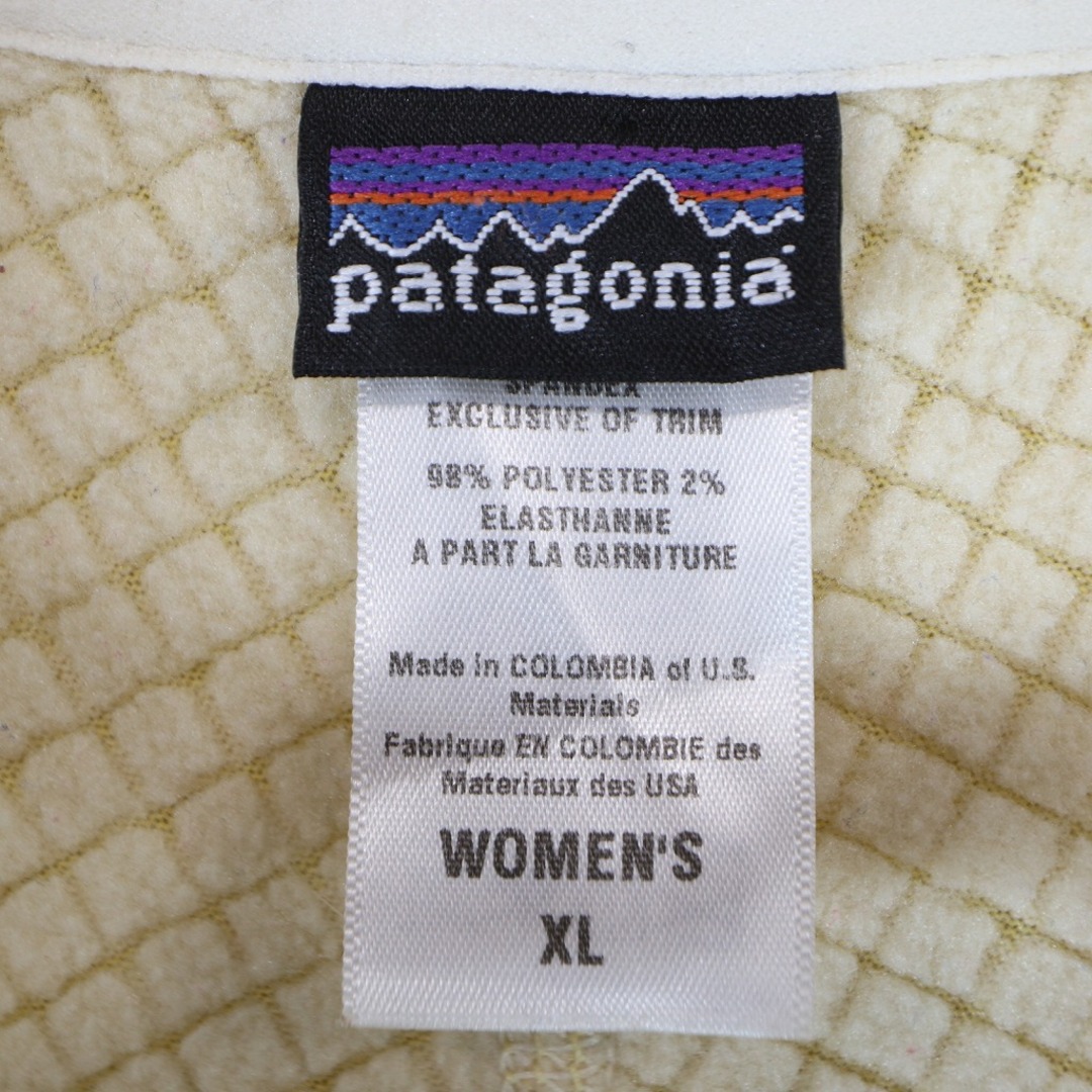 patagonia(パタゴニア)のpatagonia パタゴニア POLARTEC ポーラテック ハーフジップ長袖Ｔシャツ 刺 アウトドア イエロー (レディース XL) O7228 中古 古着 レディースのトップス(Tシャツ(長袖/七分))の商品写真