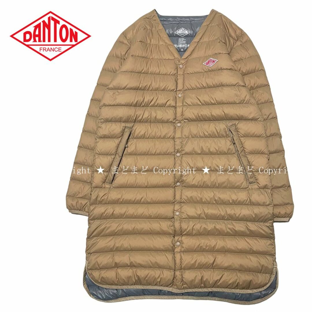DANTON - ダントン ノーカラー インナー ダウン コート 36 DANTON - ダントン ノーカラー インナー ダウン コート 36
