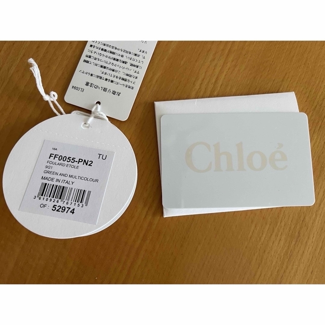 Chloe(クロエ)の新品同様　Chloe シルクシフォン大判ストール ハンドメイドのファッション小物(マフラー/ストール)の商品写真