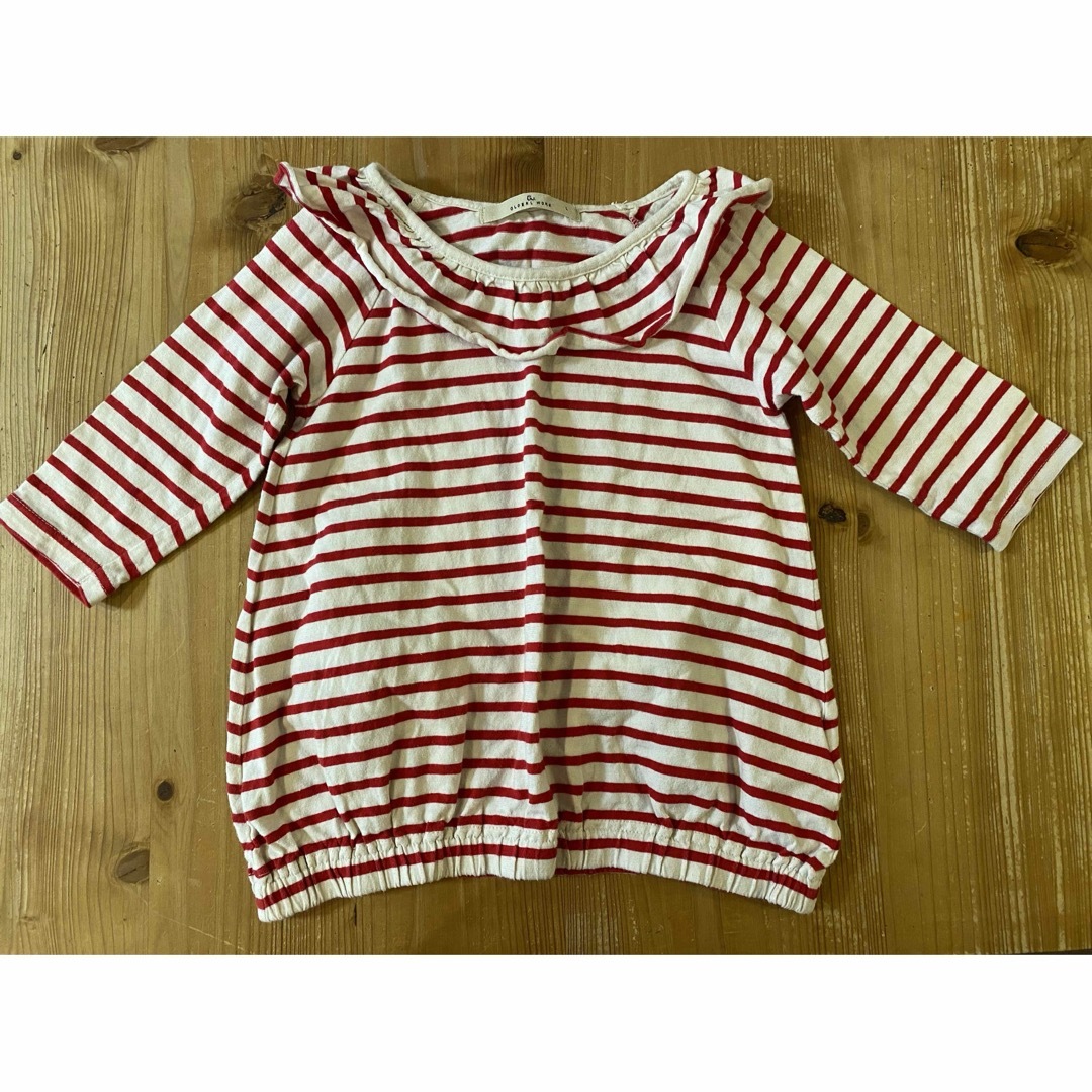 GLOBAL WORK(グローバルワーク)のグローバルワーク ストライプ サイズL キッズ/ベビー/マタニティのキッズ服女の子用(90cm~)(Tシャツ/カットソー)の商品写真