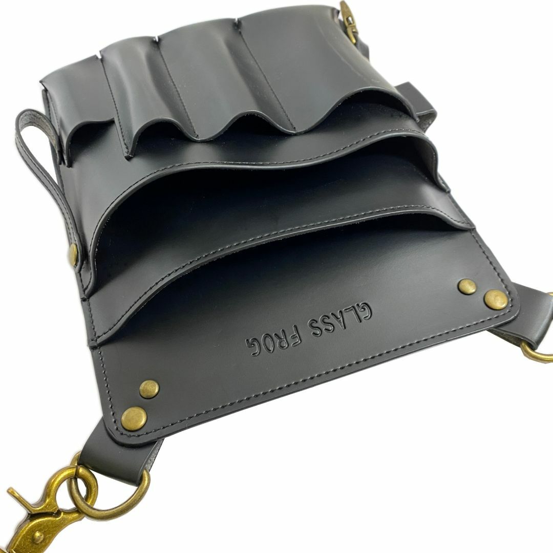 ブラック フローリストケース シザーケース ガーデニング 収納多数 道具入れ レディースのバッグ(ショルダーバッグ)の商品写真