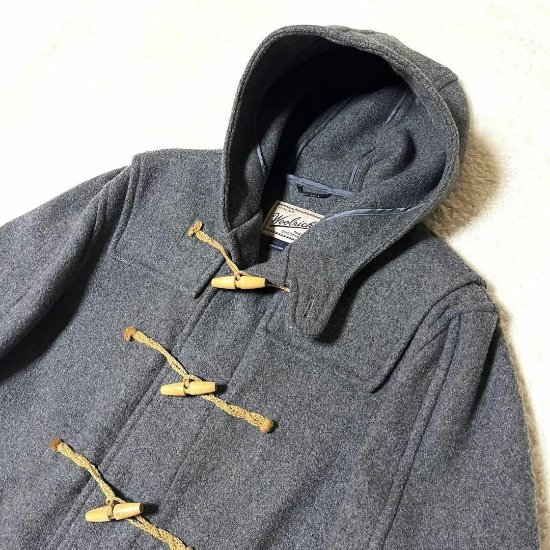 WOOLRICH(ウールリッチ)の希少美品 90s ウールリッチ メルトンウール ダッフルコート グレー XL相当 メンズのジャケット/アウター(ダッフルコート)の商品写真