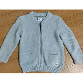 ザラキッズ(ZARA KIDS)の美品　ZARABABY ザラベビー　グレー　カーディガン　ニット　ベビー服　86(カーディガン/ボレロ)