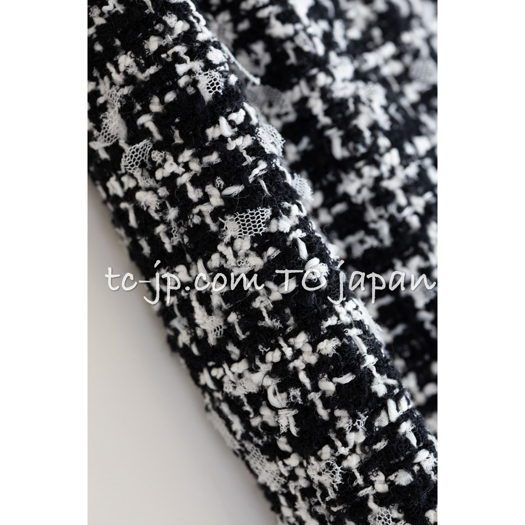 CHANEL(シャネル)のシャネル スカート CHANEL ブラック ホワイト ウール コットン ツイード ランウェイ登場 超美品 34 レディースのスカート(ひざ丈スカート)の商品写真