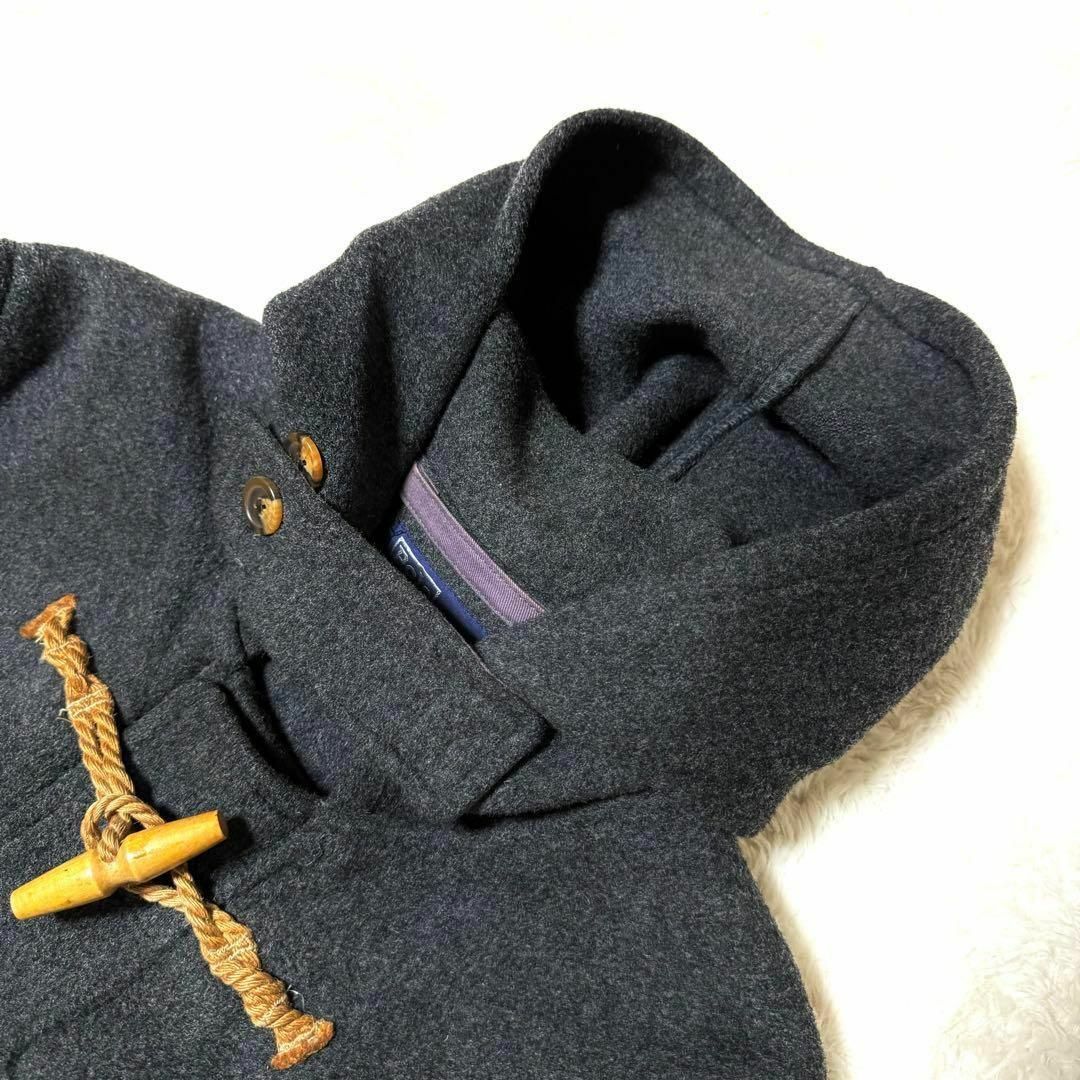 POLO RALPH LAUREN(ポロラルフローレン)の希少 80s USA製 ポロバイラルフローレン ダッフルコート ダークグレー M メンズのジャケット/アウター(ダッフルコート)の商品写真