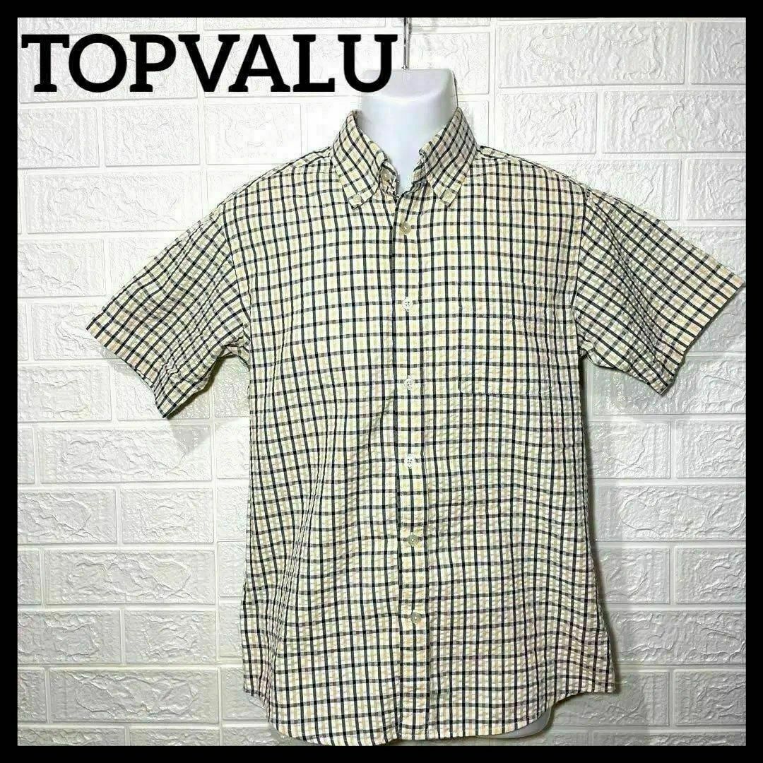 TOPVALU トップバリュ 古着　メンズ　半袖　シャツ　イオン　チェック　夏服 メンズのトップス(シャツ)の商品写真