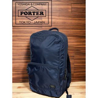 ポーター(PORTER)のPORTER フラッシュ　リュックサック　バックパック　デイパック　ネイビー　紺(バッグパック/リュック)