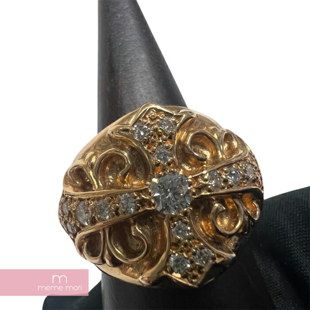 Chrome Hearts(クロムハーツ)の【BIG PRICE OFF】CHROME HEARTS Keeper Ring Pave Diamond クロムハーツ キーパーリングパヴェダイヤモンド 22K 指輪 アクセサリー ゴールド サイズ16号【240303】【新古品】【me04】 メンズのアクセサリー(リング(指輪))の商品写真