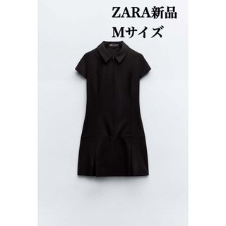 ZARA - 完売品 ZARA ボックスプリーツショートワンピース Mサイズ