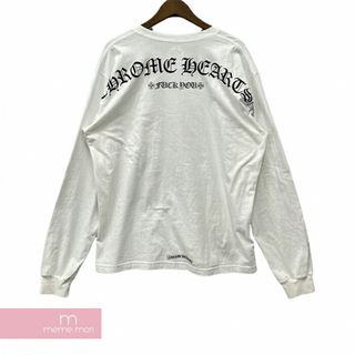 クロムハーツ(Chrome Hearts)のCHROME HEARTS Fuck You L/S Tee クロムハーツ ファックユーロングスリーブTシャツ 長袖カットソー ロンT アーチロゴバックプリント ホワイト サイズXL 【240305】【中古-B】【me04】(Tシャツ/カットソー(半袖/袖なし))