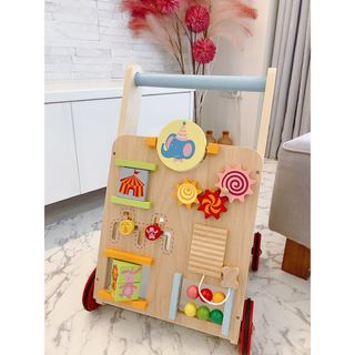 アイムトイ(I'mTOY)の【美品】エデュテ　I'm TOY  ベビーファーストウォーカー　手押し車(手押し車/カタカタ)