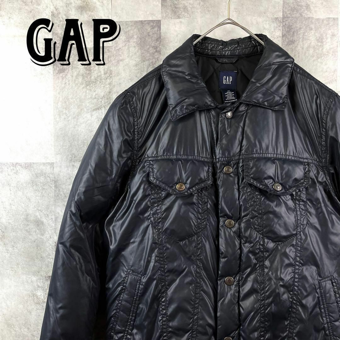 GAP(ギャップ)の90s GAP オールドギャップ トラッカーダウンジャケット ブラック XS メンズのジャケット/アウター(ダウンジャケット)の商品写真