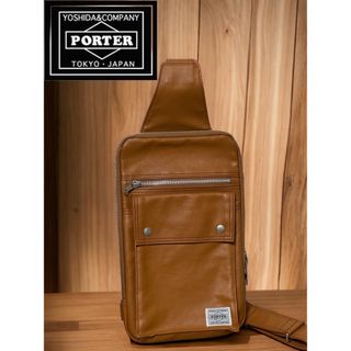 ポーター(PORTER)のPORTER フリースタイル　キャメル　ボディバッグ　スリング　ショルダーバッグ(ボディーバッグ)