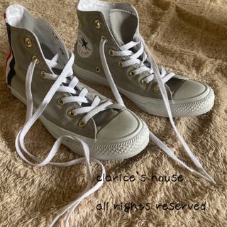 コンバース(CONVERSE)の良品　CONVERSE コンバース　ハイカット　トリコロール　グレー(スニーカー)