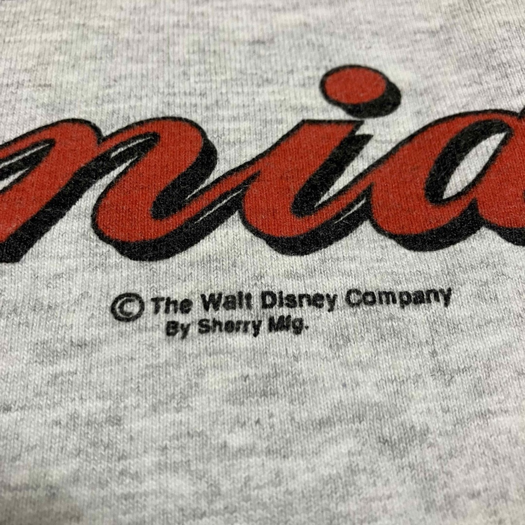 Disney(ディズニー)のUSA製 90s ミッキーマウス 両面プリント ロングTシャツ Lサイズ グレー メンズのトップス(Tシャツ/カットソー(七分/長袖))の商品写真