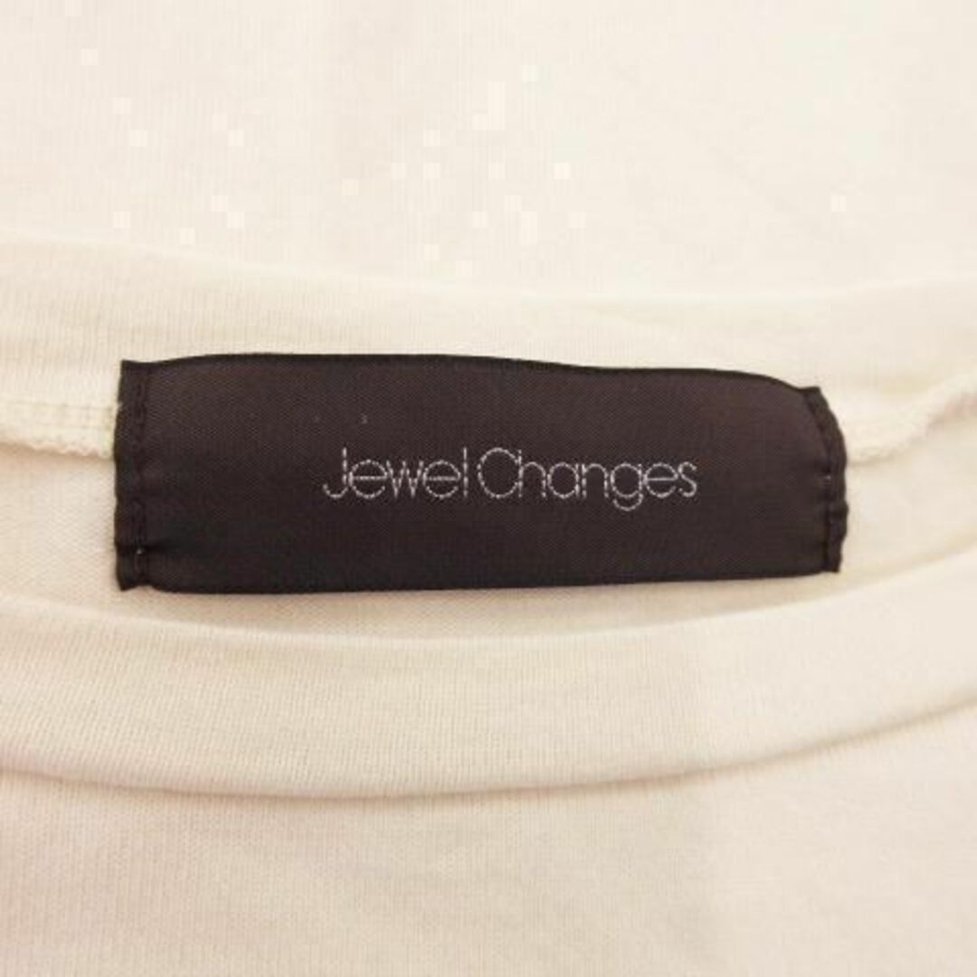 Jewel Changes(ジュエルチェンジズ)のジュエルチェンジズ 半袖カットソー シンプル ベージュ 230731AO15A レディースのトップス(カットソー(半袖/袖なし))の商品写真