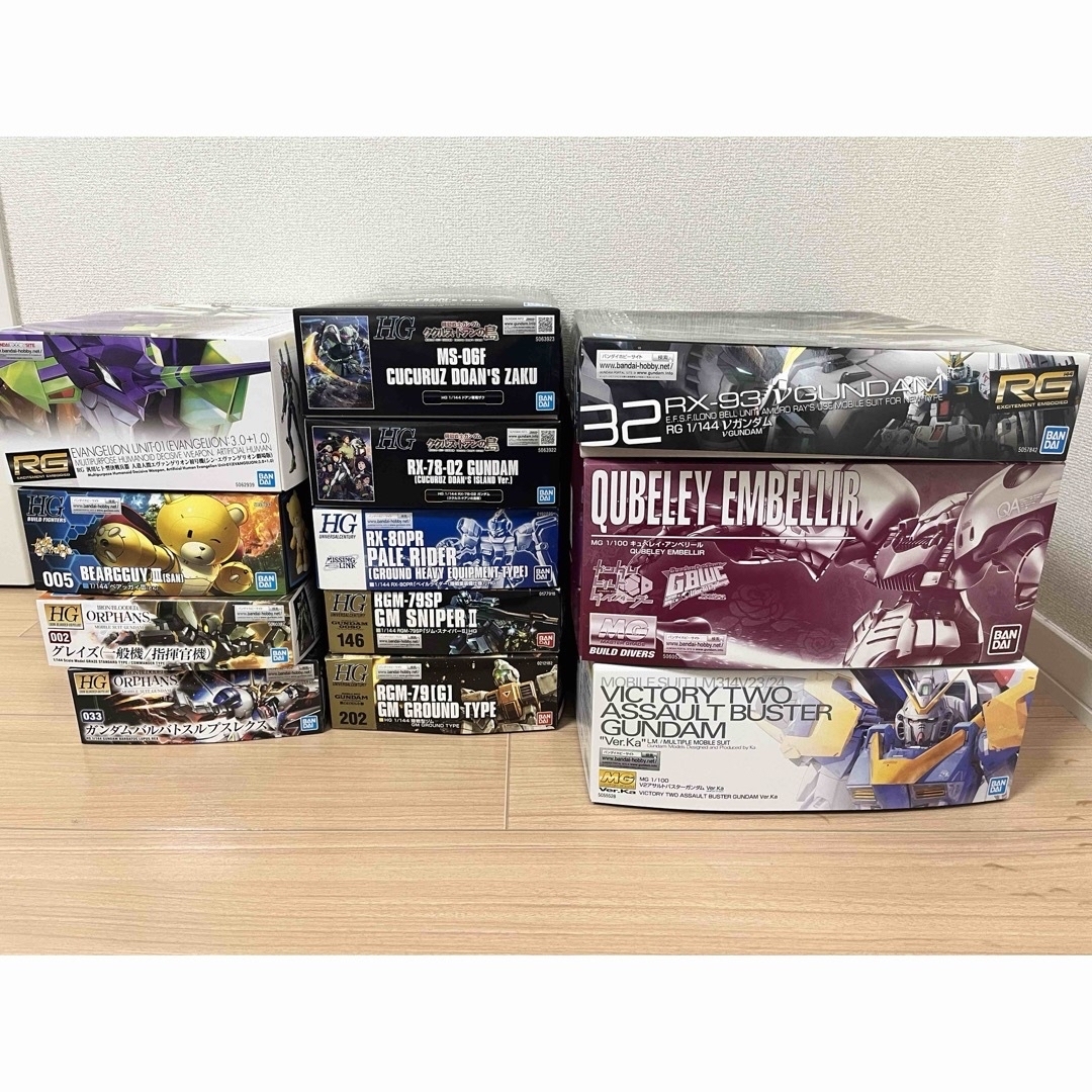 BANDAI(バンダイ)の[処分]ガンプラ エヴァ MG RG HGプレミアムバンダイ限定 新品 未組立  エンタメ/ホビーのおもちゃ/ぬいぐるみ(模型/プラモデル)の商品写真