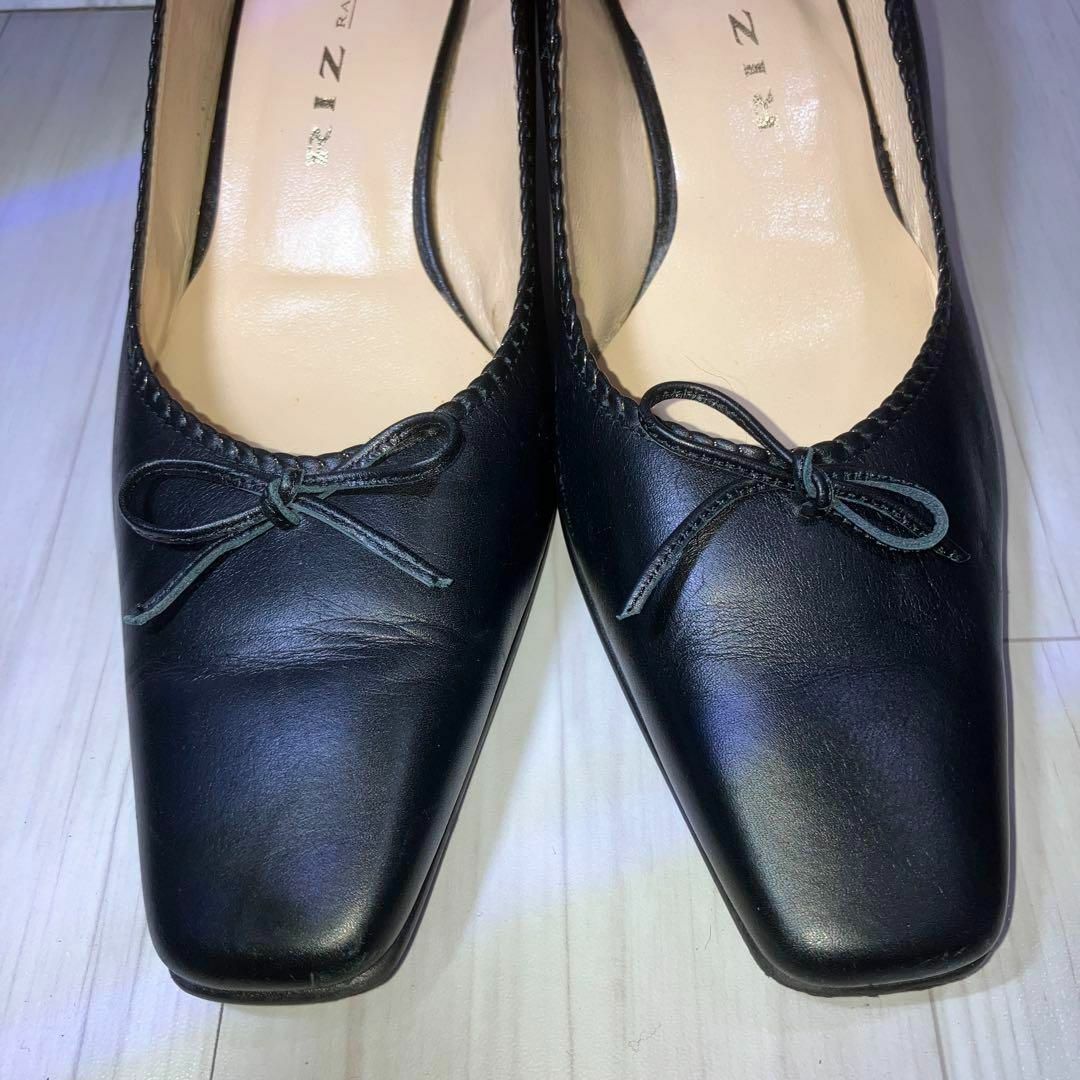 Riz raffinee(リズラフィーネ)のリズラフィーネ　パンプス　23㎝　EE ブラック　スクエアトゥ レディースの靴/シューズ(ハイヒール/パンプス)の商品写真