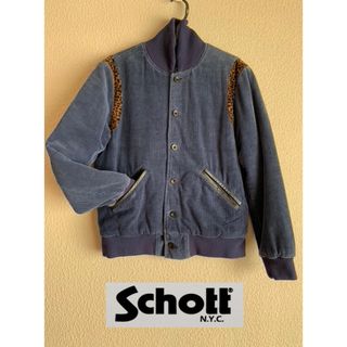 ショット(schott)の程度良品‼️ ショット　Schott  レオパードスタジャン(スタジャン)