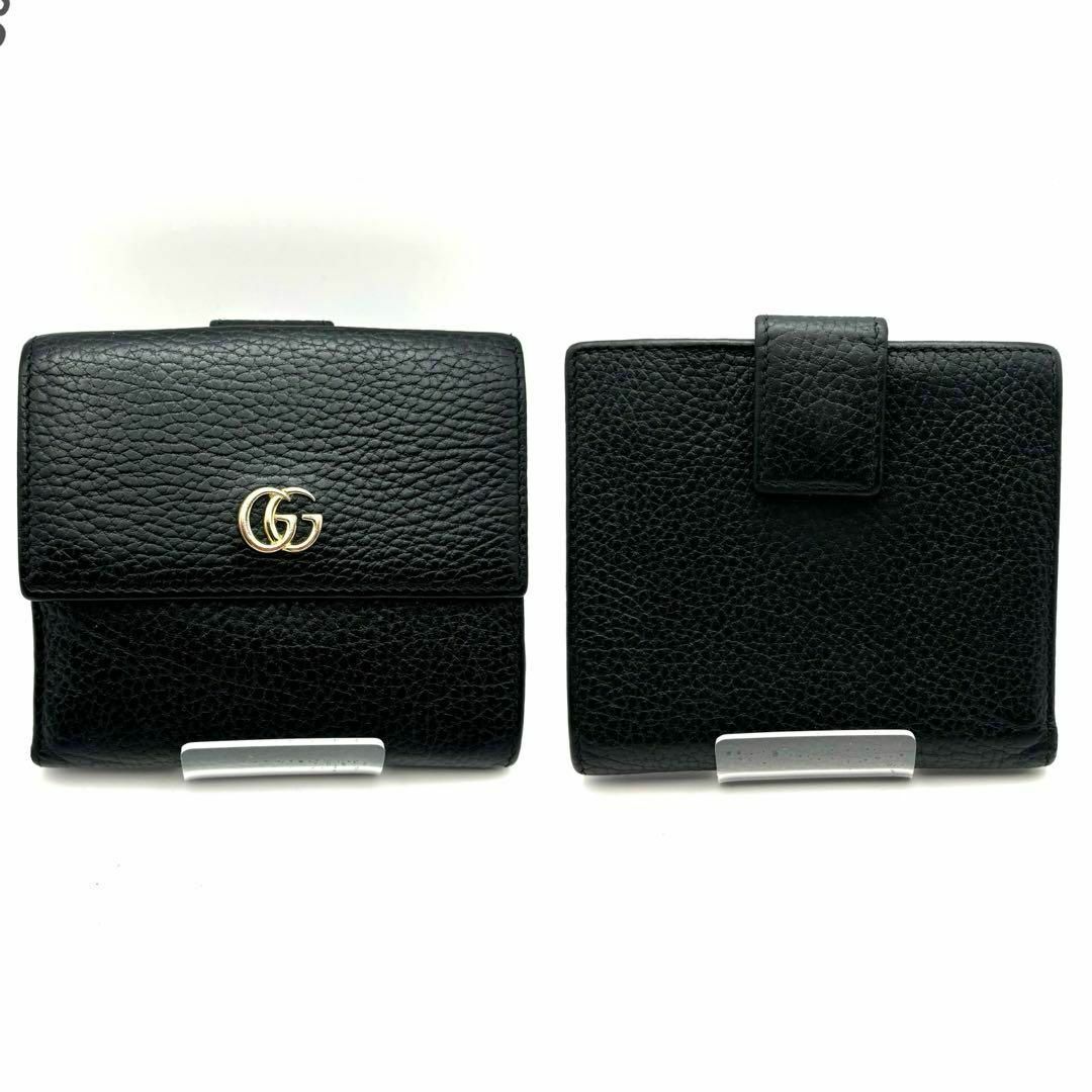 Gucci - GUCCI グッチ GGマーモント コンパクト 折財布 Wホック