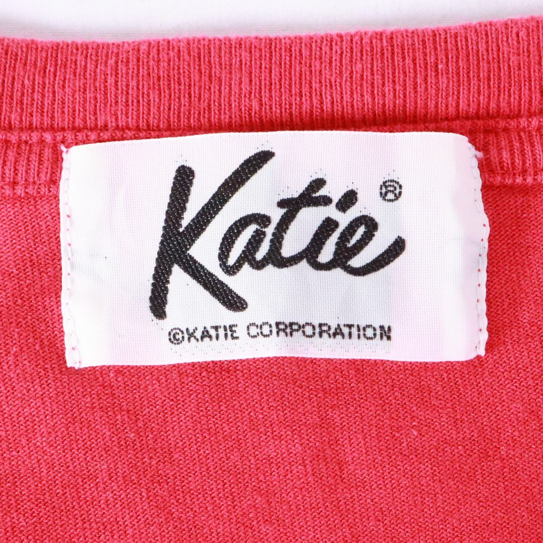 Katie(ケイティー)のKatie ケイティー　長袖カットソー　赤　フリー レディースのトップス(カットソー(長袖/七分))の商品写真