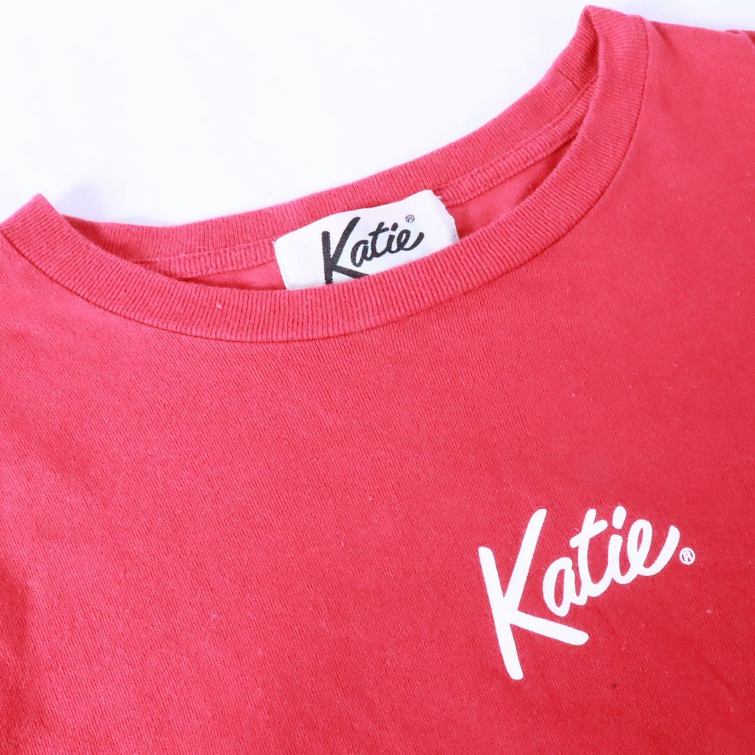 Katie(ケイティー)のKatie ケイティー　長袖カットソー　赤　フリー レディースのトップス(カットソー(長袖/七分))の商品写真
