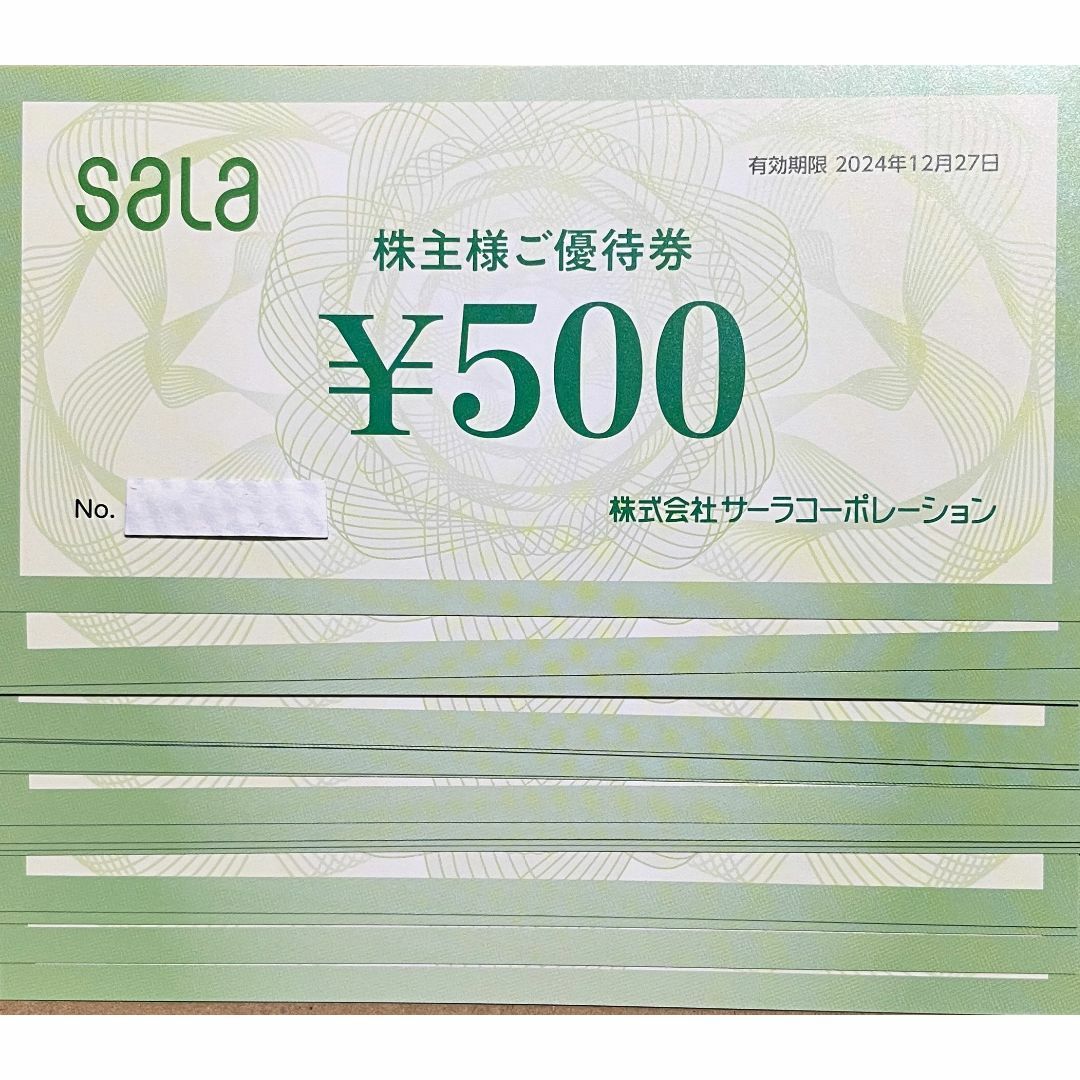 サーラ　20000円分　株主優待券 チケットの優待券/割引券(ショッピング)の商品写真