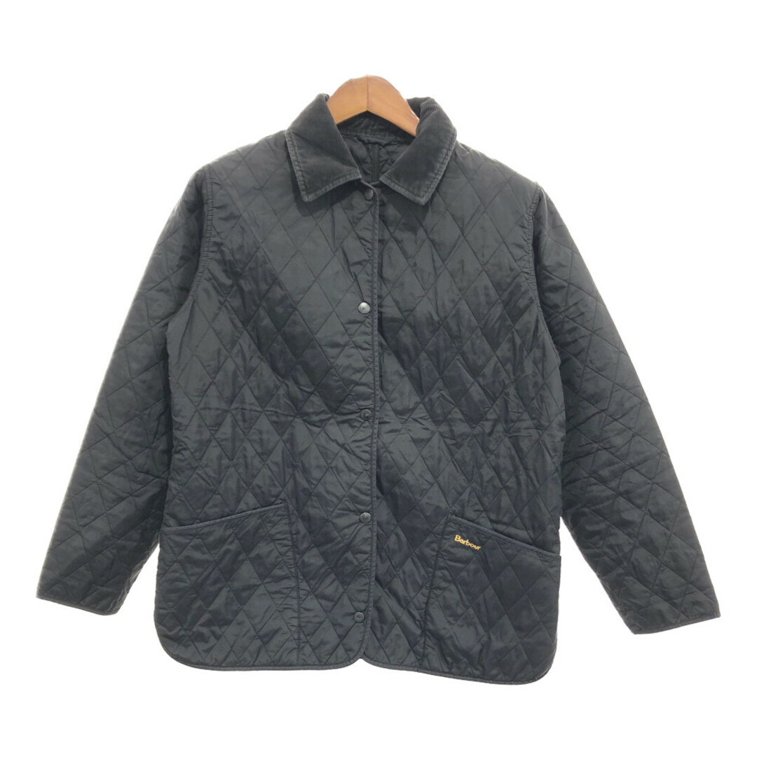 Barbour(バーブァー)のBarbour バブアー SHAPED LIDDESDALE キルティング ジャケット アウター 防寒 ユーロ ブラック (レディース 14) 中古 古着 P8030 レディースのジャケット/アウター(その他)の商品写真