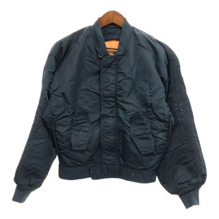 ショット(schott)のSchott ショット 86 19-MS 中綿ナイロン フライト ジャケット アウター アメカジ 戦闘服 ネイビー (メンズ M) 中古 古着 P8074(その他)