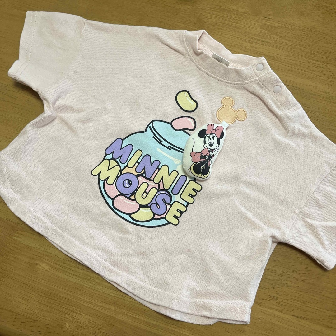 futafuta(フタフタ)のfutafuta Disney 半袖Tシャツ 薄ピンク 80cm キッズ/ベビー/マタニティのベビー服(~85cm)(Ｔシャツ)の商品写真