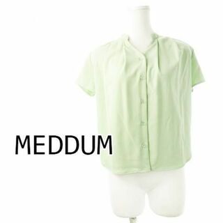 メデューム とろみストレッチスキッパー半袖シャツ 34 緑 230828CK2A(シャツ/ブラウス(半袖/袖なし))