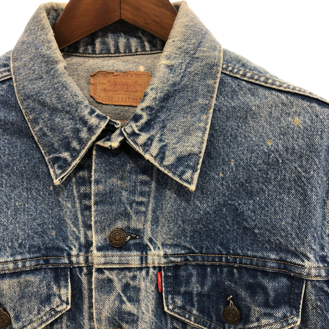 Levi's(リーバイス)の90年代 USA製 Levi's リーバイス 70505-0217 デニム トラッカージャケット アウター アメカジ ブルー (メンズ 46) 中古 古着 P8100 メンズのジャケット/アウター(Gジャン/デニムジャケット)の商品写真