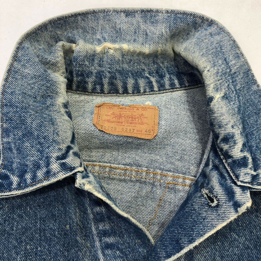 Levi's(リーバイス)の90年代 USA製 Levi's リーバイス 70505-0217 デニム トラッカージャケット アウター アメカジ ブルー (メンズ 46) 中古 古着 P8100 メンズのジャケット/アウター(Gジャン/デニムジャケット)の商品写真